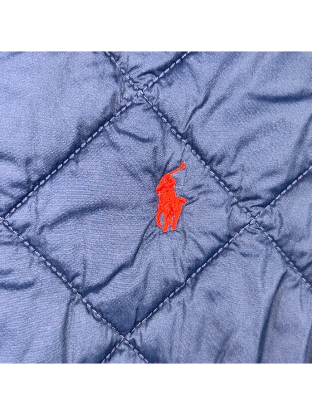 Polo Ralph Lauren Boys Quilted Bomber Jacket Navy Blue Size Medium (10-12)